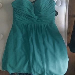 Green possibly chiffon fabric mini dress